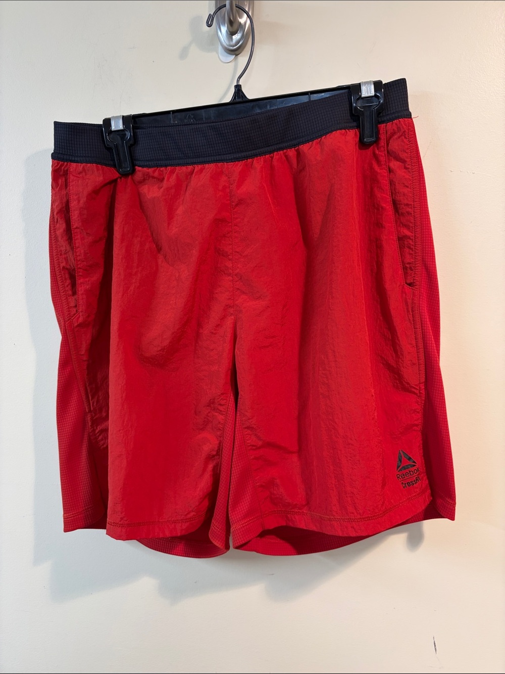 Reebok man   Red swim Shorts with Black Waistband